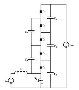 شکل 1 توپولوژی مبدل dc dc با خازن چند سطحی مدولار 263x300 مبدل DC به DC چند سطحی دو سویه در سیستم های قدرت و کنترل آن